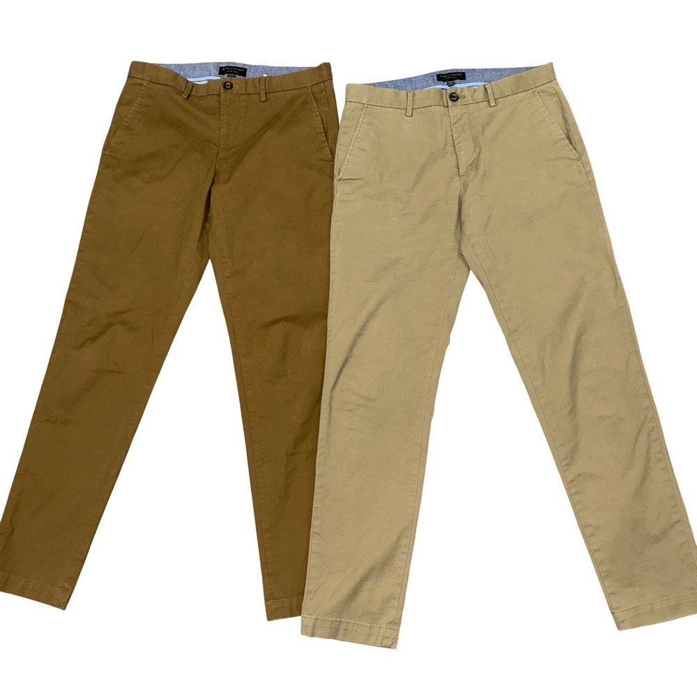 Bundle Banana Republic Mason Chino Pants Men 32x32 Brown Khaki Athletic Tapered